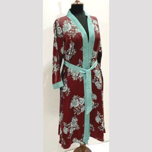 Soierose Beautiful Satin Silk Printed Robe - SR-1004